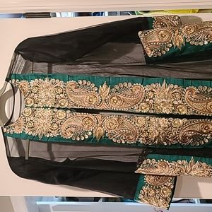 Net with gold embroidery jacket